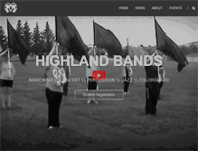 Tablet Screenshot of highlandband.com
